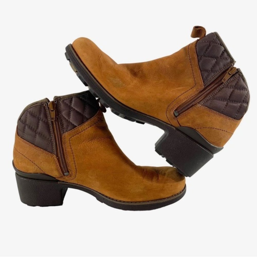 NEW Merrell Oak Chateau Mid Pull on Leather Ankle Boots Side Zip Waterproof 7M